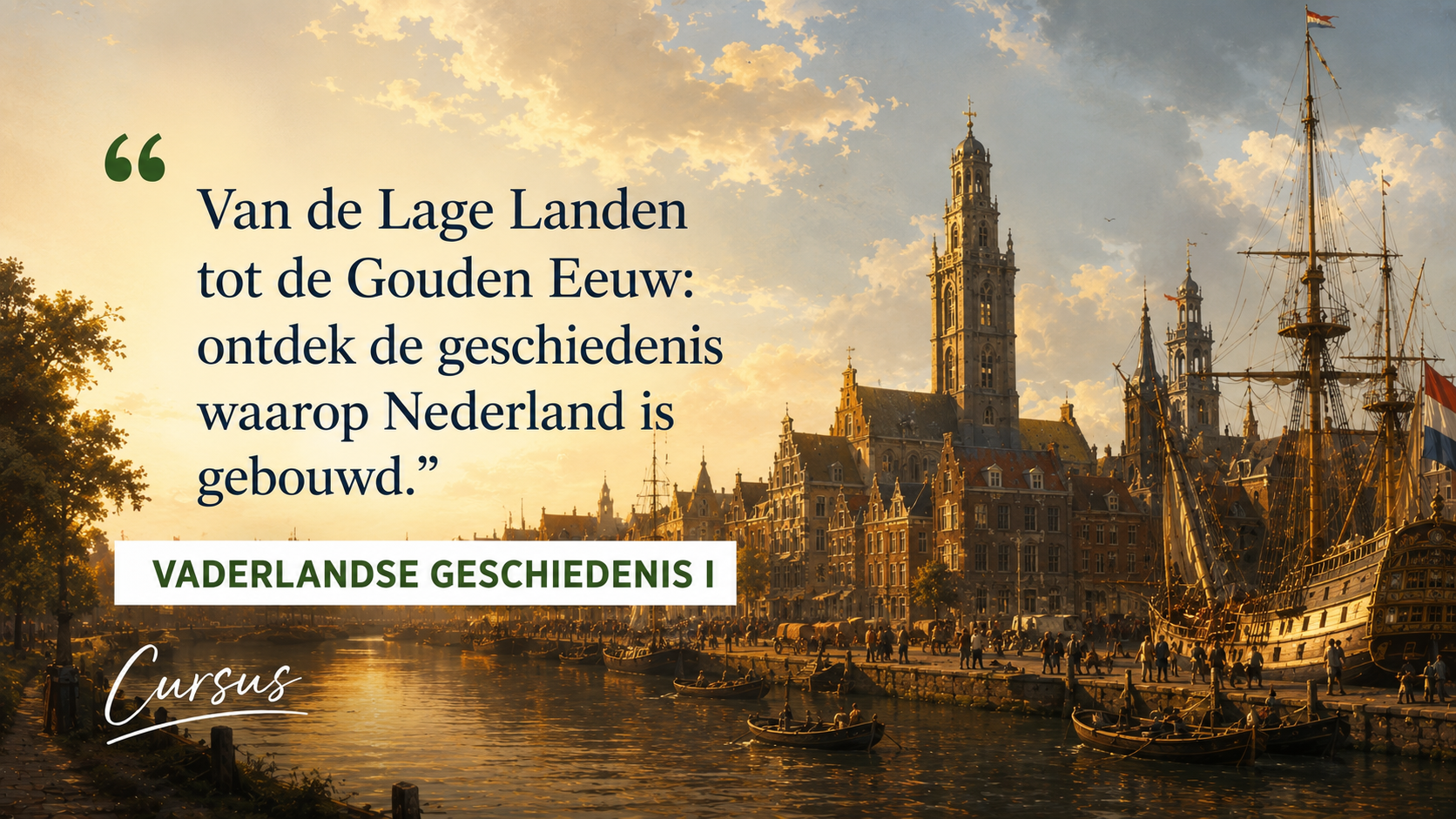 Vaderlandse geschiedenis I – Van de Lage Landen tot de Gouden Eeuw